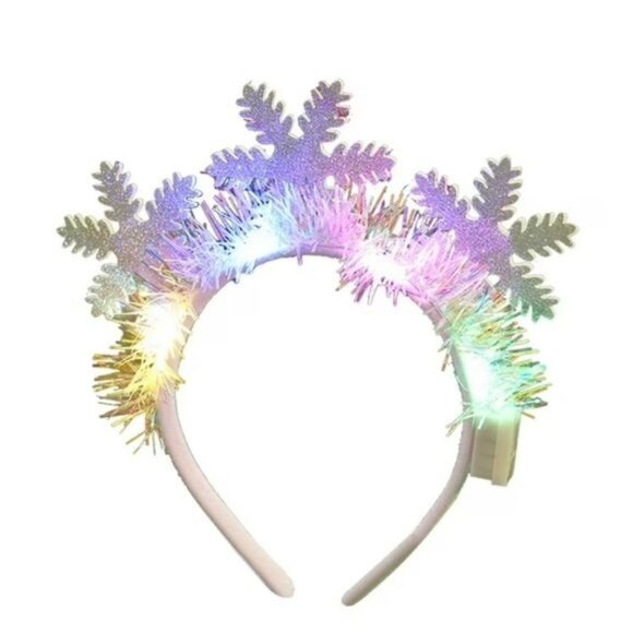 Headband Luminous Headband Christmas Tree Hair Ornaments With Lights Antlers Gli - Picture 1 of 7